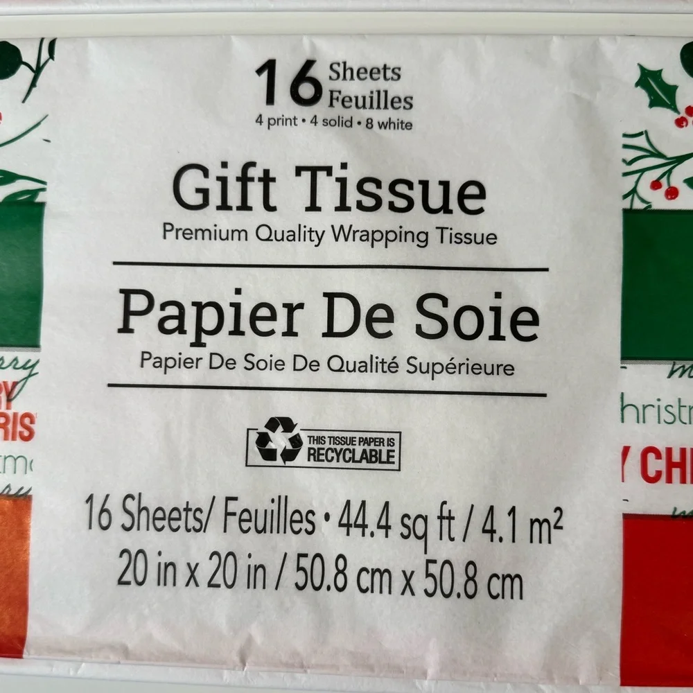 48 Sheets - Gift Tissue - NWT - Premium Quality Wrapping Tissue Paper - 20 x 20